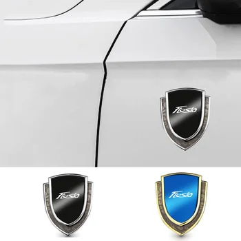 3D Metāla Automašīnu Sānu Spārnos Auto Virsbūves Uzlīmes Vairogs Ģerbonī Emblēma Logo Ford Fiesta 2008 2009 2010 2011 2012 2013 2014 2015 2016