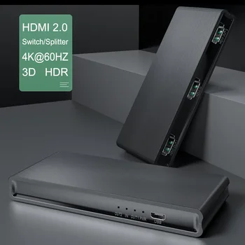 4K 60Hz HDMI Splitter 1x2 Video Komutatoru 5x1 HDMI Slēdzis 3x1 4x1 Adapteris Pārveidotājs Mi Kastē Xbox PS3 PS4 Portatīvo DATORU, Lai Uzraudzītu