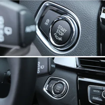 Auto Dzinēja Start Stop Lgnition Atslēgu Gredzens Dekoratīvā Apdare Auto Daļas BMW X1 F48 BMW X2 F47 BMW 1 2 3 4 Series F30 2013. - 2017. gadam