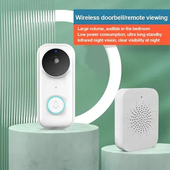HD Durvju Kameru, Wifi bezvadu Durvju Zvans Drošība un Aizsardzība 2.4 GHz Audio Nakts Redzamības Video Durvju Smart Home ar Mikrofonu