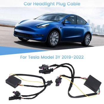 Melna priekšējo Lukturu Plug Kabeli, ABS, Lukturu Plug Kabeli Tesla Model 3/Y 2019-2022 Plug