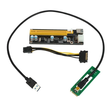 NGFF M. 2 M Taustiņu, Lai USB 3.0 PCI-E Stāvvadu Kartes M2 USB3.0 PCIE 16X 1X Paplašinātāju Ar Jaudu Litecoin Bitcoin Miner