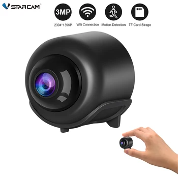 Vstarcam Mini Camera 3MP Bezvadu Baby Uzraudzīt, Iekštelpu Drošības Uzraudzības Nakts Redzamības Videokameru, Video Ieraksti