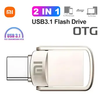 Xiaomi 512 GB Atmiņas karti memory Stick 1TB USB 3.0 High Speed Flash Disks 2TB Cietais Disks 1 TB Metāla Mini Taustiņu Pen drive PC Auto Musie